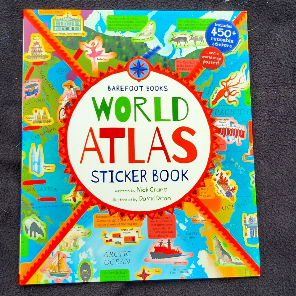 World Atlas Sticker Book